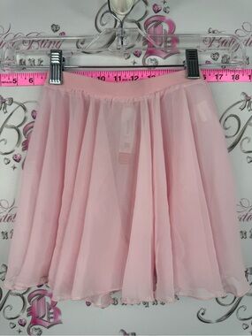 Mondor skirt dance sheet Girls' Pale Pink Chiffon Skirt with Elastic Waist